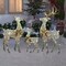 51Inch LED Acrylic Reindeer Family Sculpture Christmas Yard Decoration